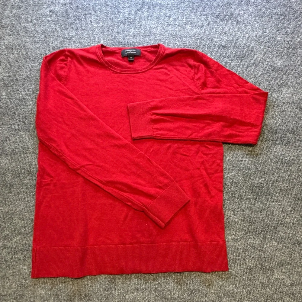 Preppy Banana Republic Forever Sweater Men M Red Crew Neck Cotton Rayon RN54023